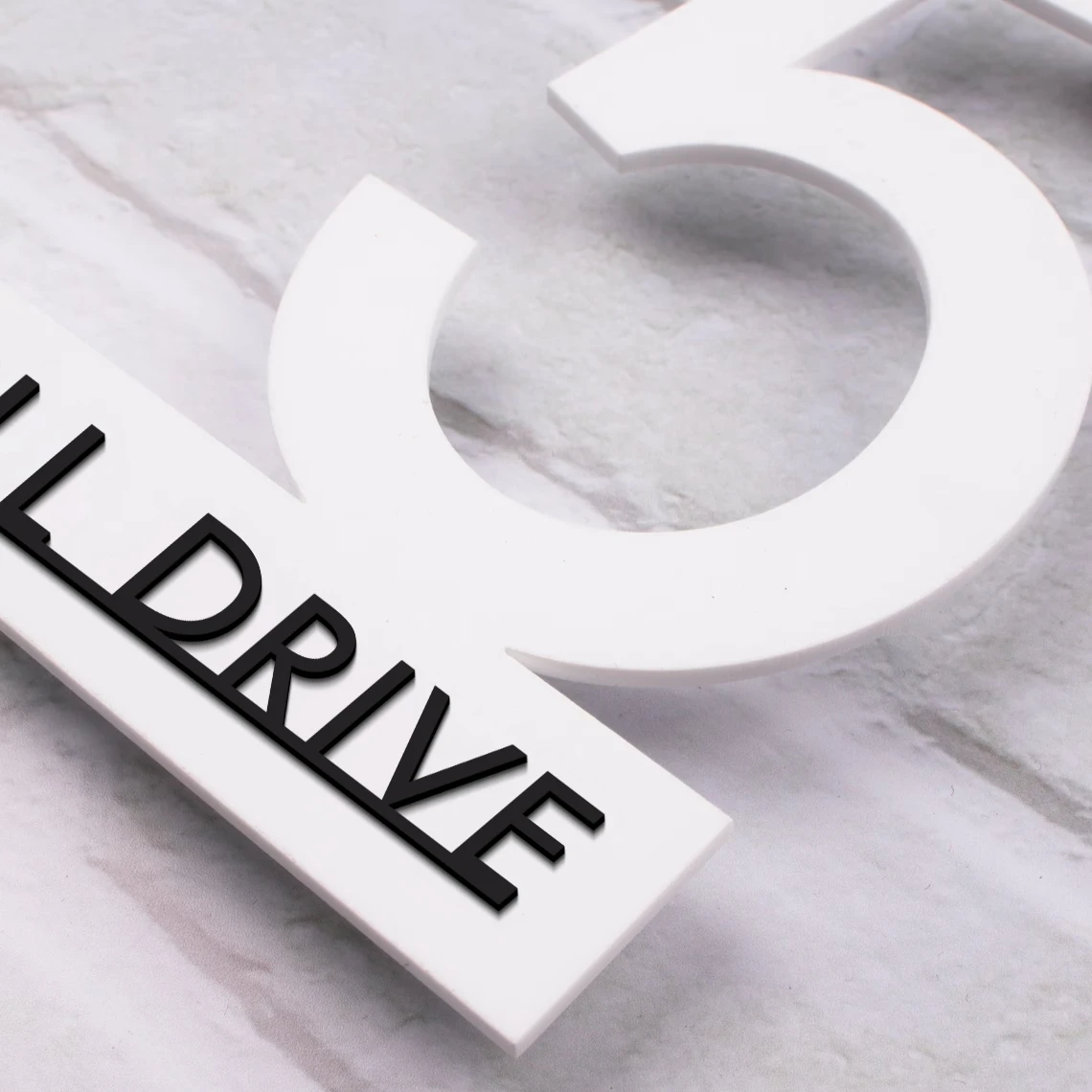Custom Modern Floating House Number Plaque 5MM Acrylic Door Sign Letters Number Address Sign Plate Outdoor