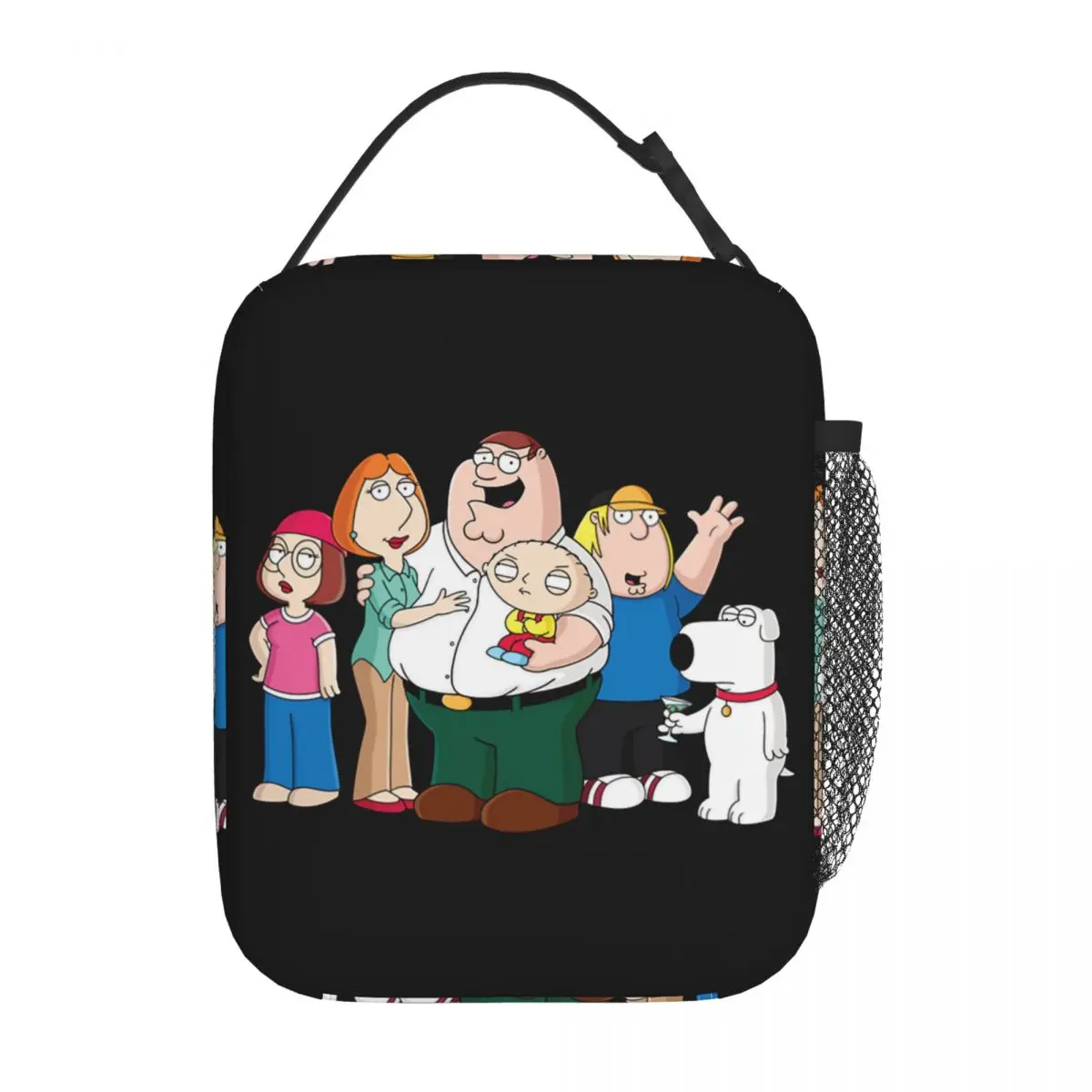 

Guys Insulated Lunch Bag Thermal Meal Container Cartoon Family High Capacity Tote Lunch Box Men Women School Outdoor