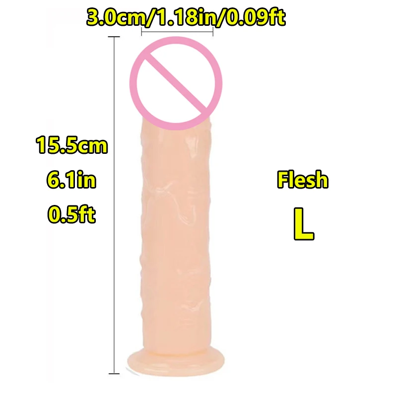 Realistic Soft Jelly Dildo With Suction Cup For Anal Play_voghion.com