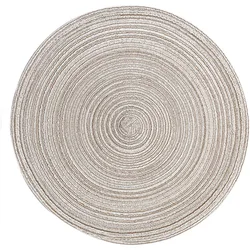 Boho Chic Cotton Woven Coasters - Set of 2, Heatproof & Multicolored - Perfect - Round (3)