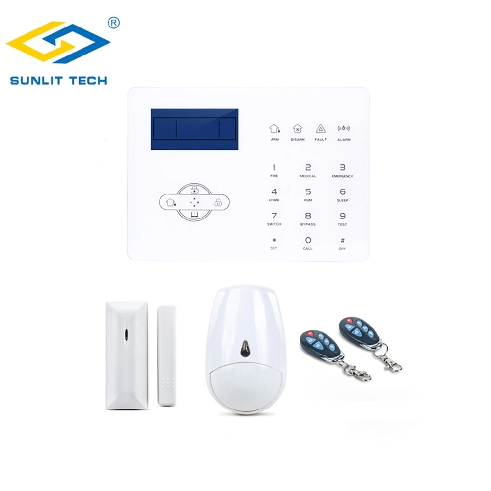 

Wireless GSM PSTN Sound Alarm Home Security Protection System Kit 433MHz 868MHz with PIR Motion Detector Door Magnetic Sensor