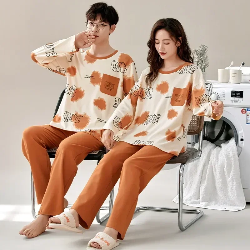 

And for Matching Cotton & Lovers Long Pajamas Cute Cartoon Couples Women Sleeping Nightwear Men Top Korean Pijamas Pjs Pant