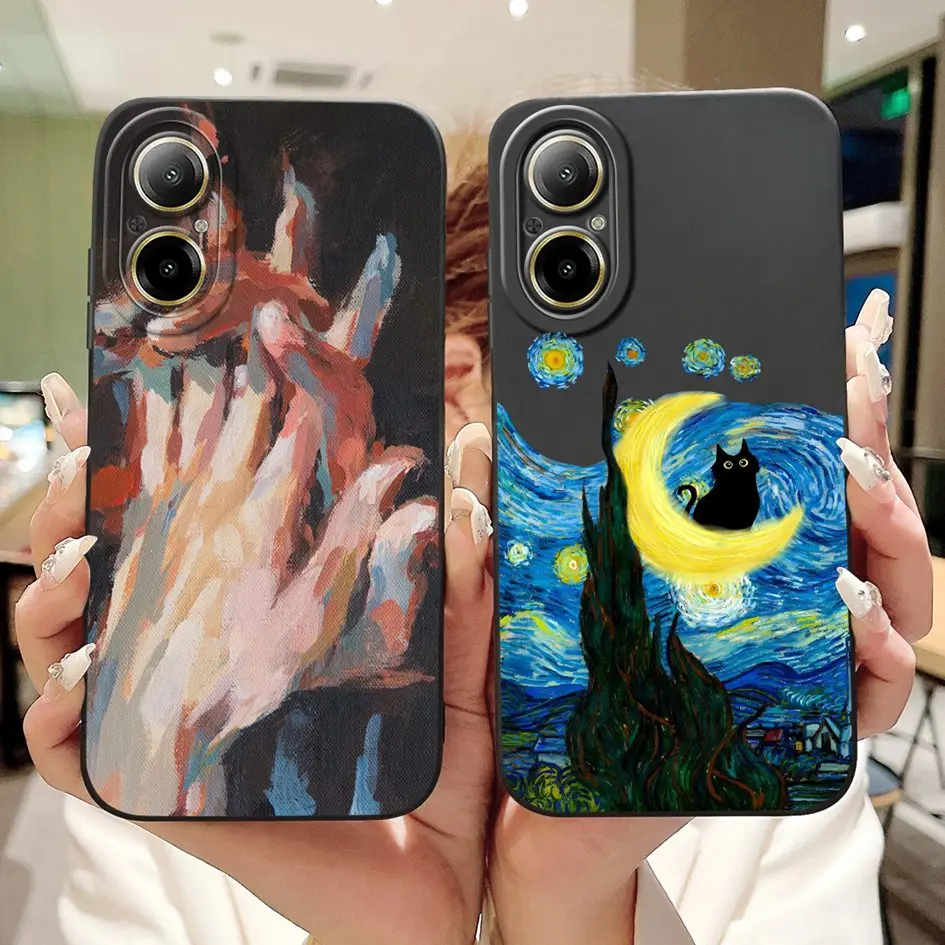 Floral Art Soft Silicone Shockproof Phone Case