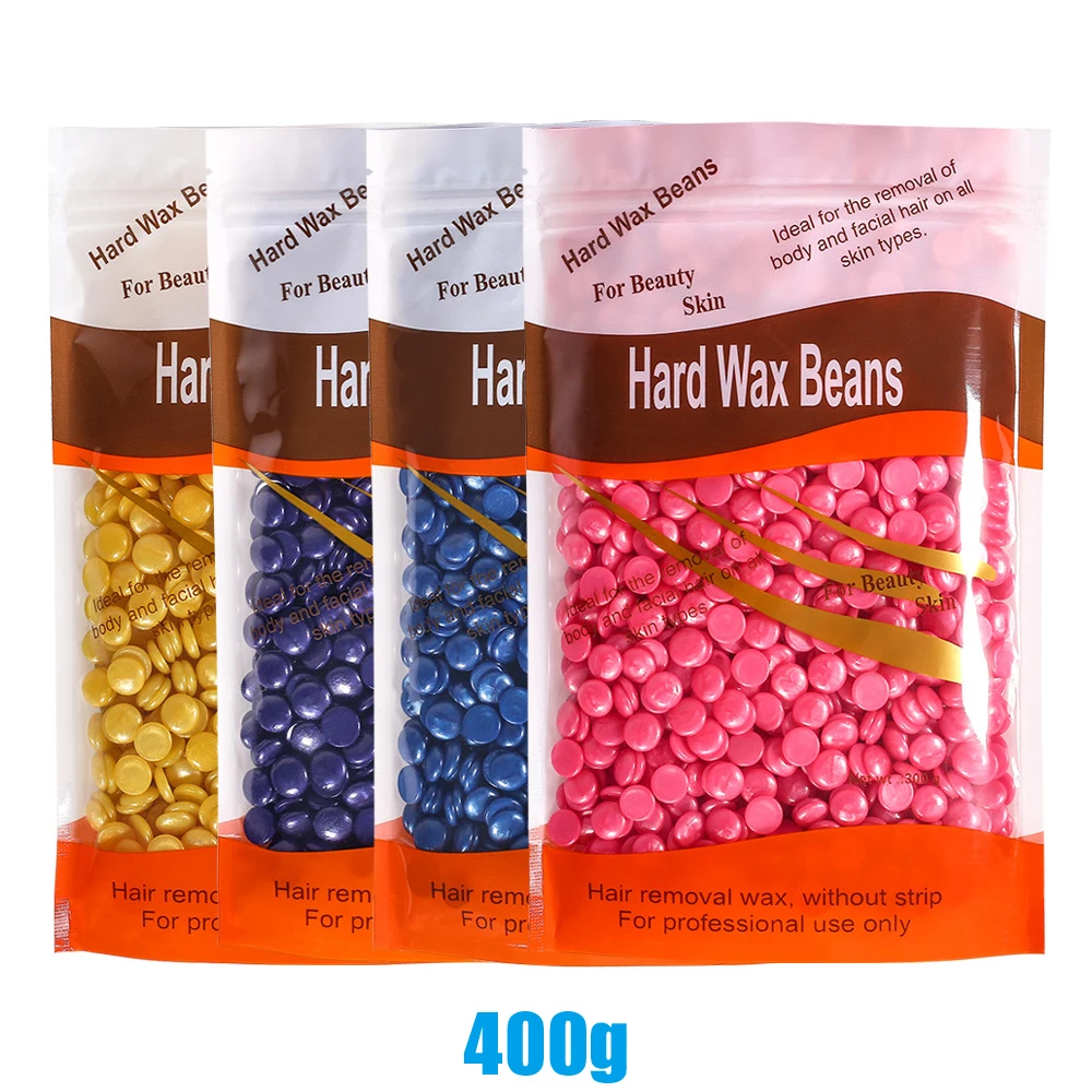 Wax Heater Hair Removal Wax Hard Wax Beans Hair Removal Tool 500g/400g/200g Hot Wax Hair Removal Depilatory Waxing Wax Beads for Heater Painless for Body Hairs Removal Beans