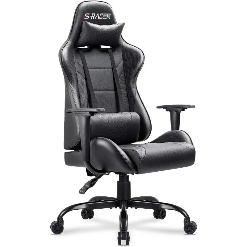 

Homall Gaming Chair Computer Office High Back Leather Gamer Desk Chair Ergonomic Adjustable Swivel Racing Chair