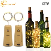20LED Battery Power Cork Shaped LED Night Fairy Copper Wire String Light Wine Bottle Lamp Lampe Festival Party Decor Romance