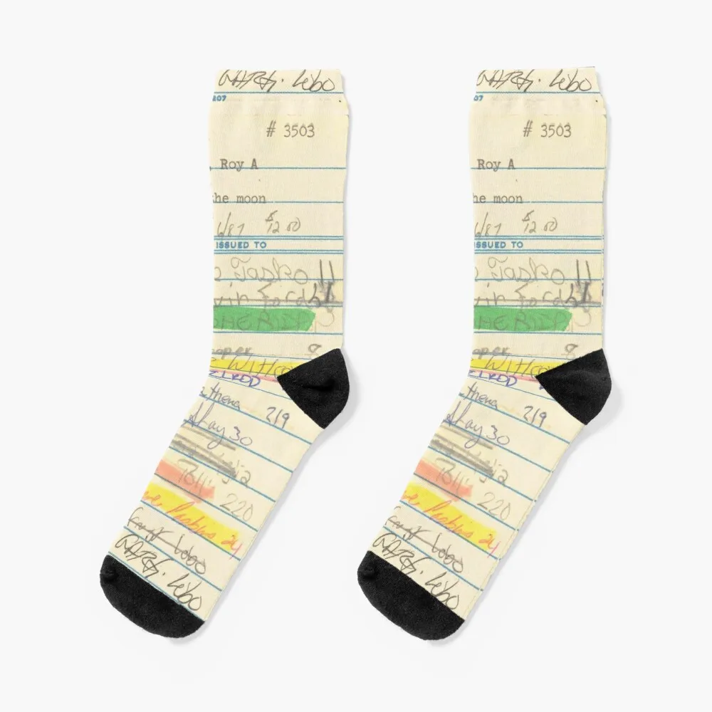 

Library Card 3503 Exploring the Moon Socks Compression Socks Women