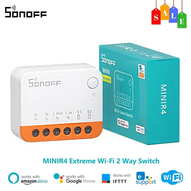Sonoff Mini R4/R2 Smart Switch Extreme Wi-Fi Modulo Interruttore A 2 Vie Smart Remote Voice Control Funziona Con Alexa Google Home Ifttt
