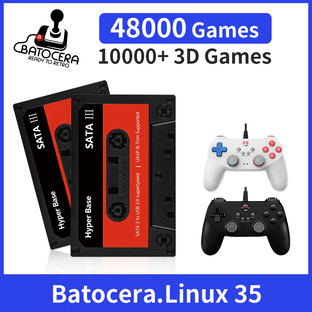 Batocera PC Retro Game Hard Drive Built in 48000 Games 10000 3D Games