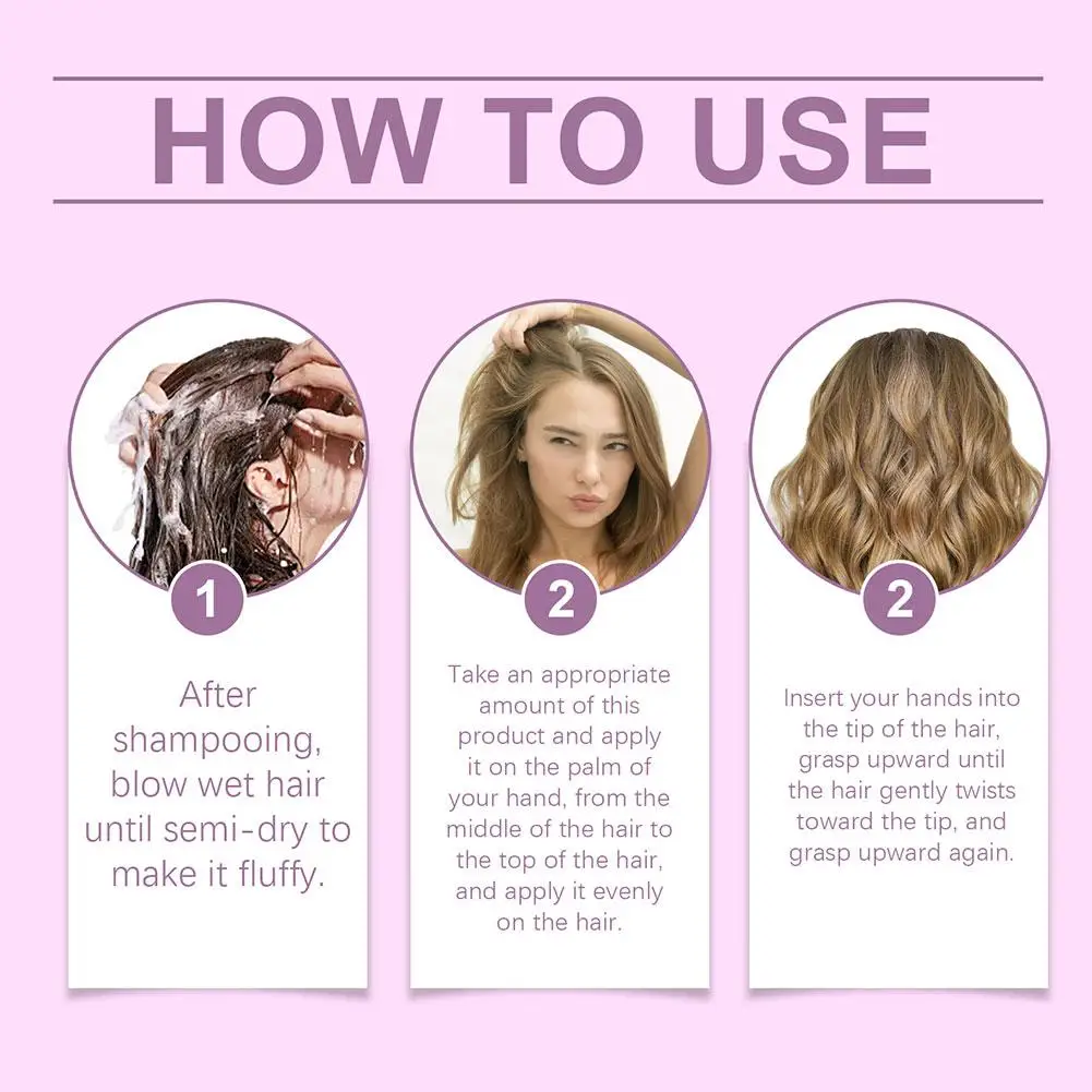 Curl Defining Cream Control Frizz Moisturizing Smooth Curly Hair Care Products Improve Volume Reduce Broken Hair Styling Lotion
