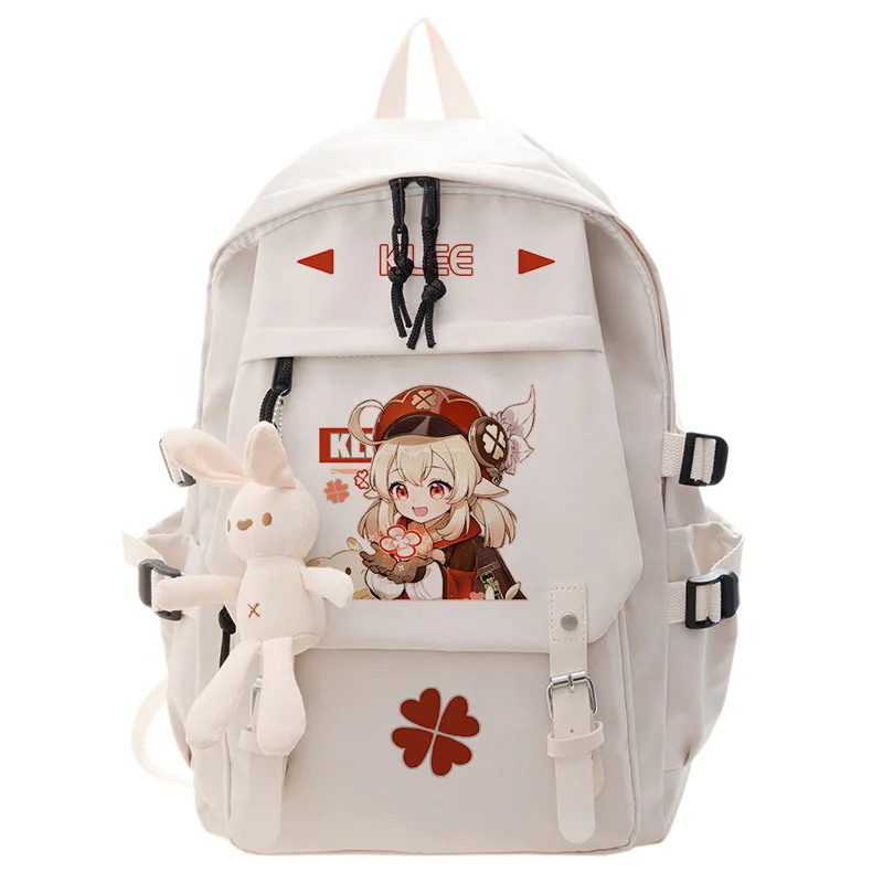 

Genshin Impact Anime Kawaii Cartoon Zipper SchoolBag Backpack Boys Girls Shoulder Bag Large Capacity to Travel Casual Daily