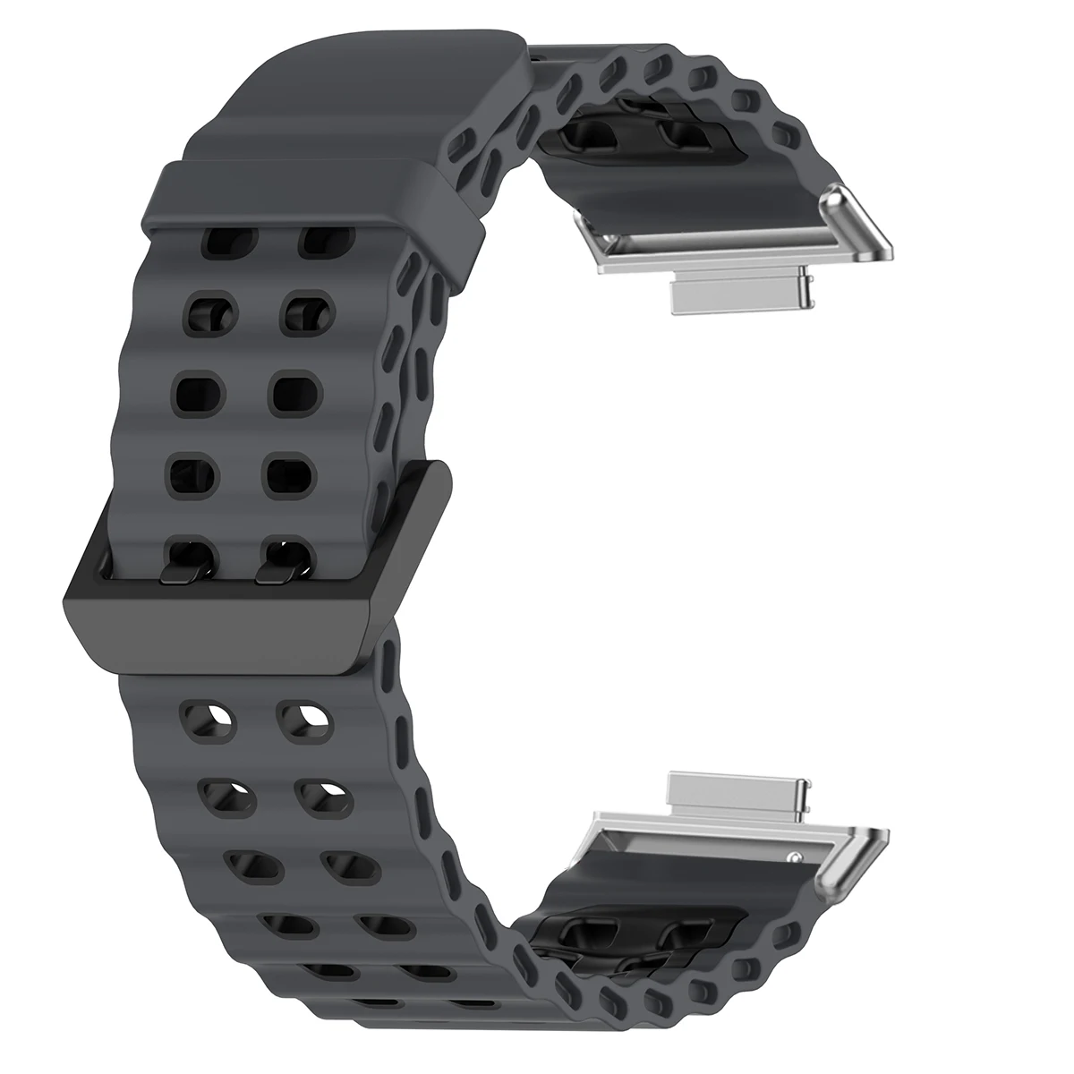 Silicone Two-Tone Breathable Sport Wristband Strap