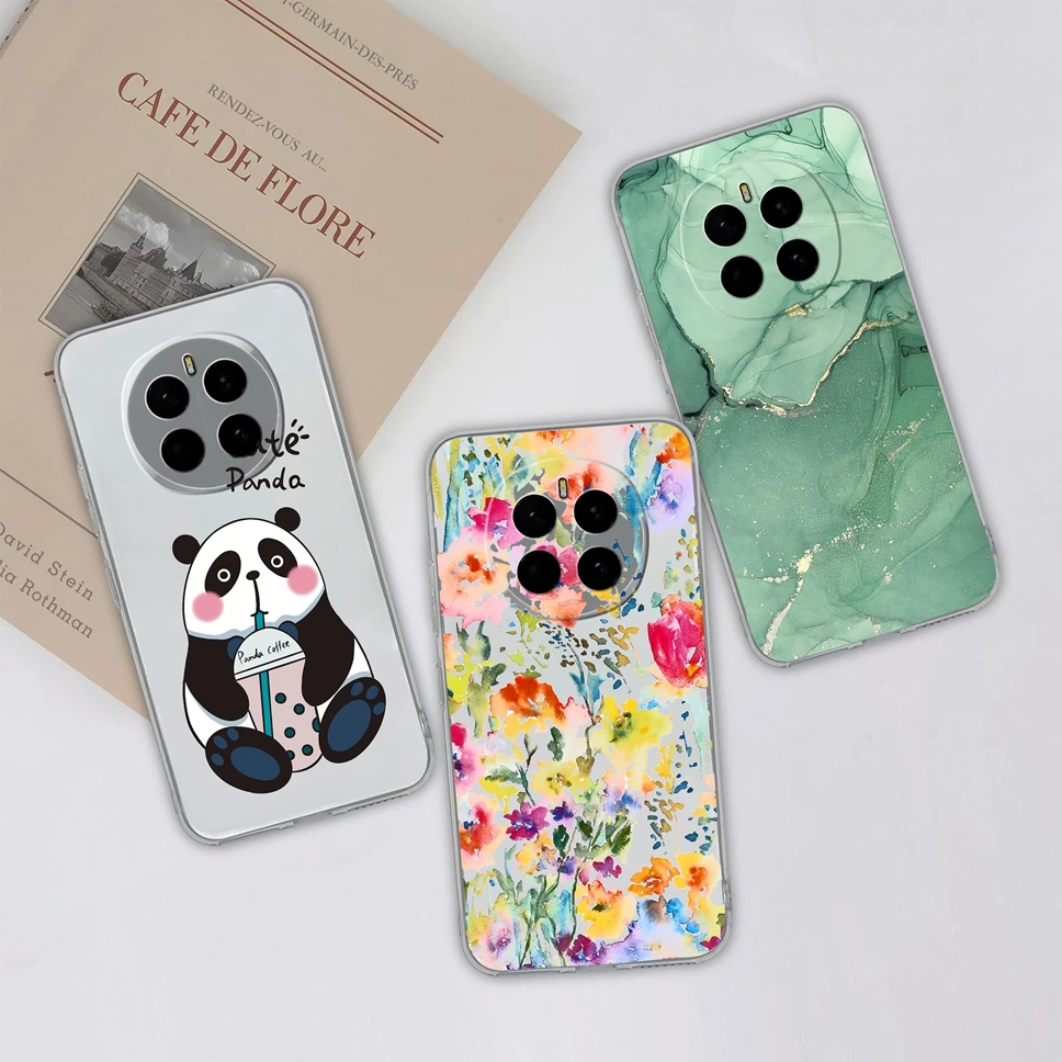 Transparent Cute Flower Soft Silicone Protective Back Cover Phone Case