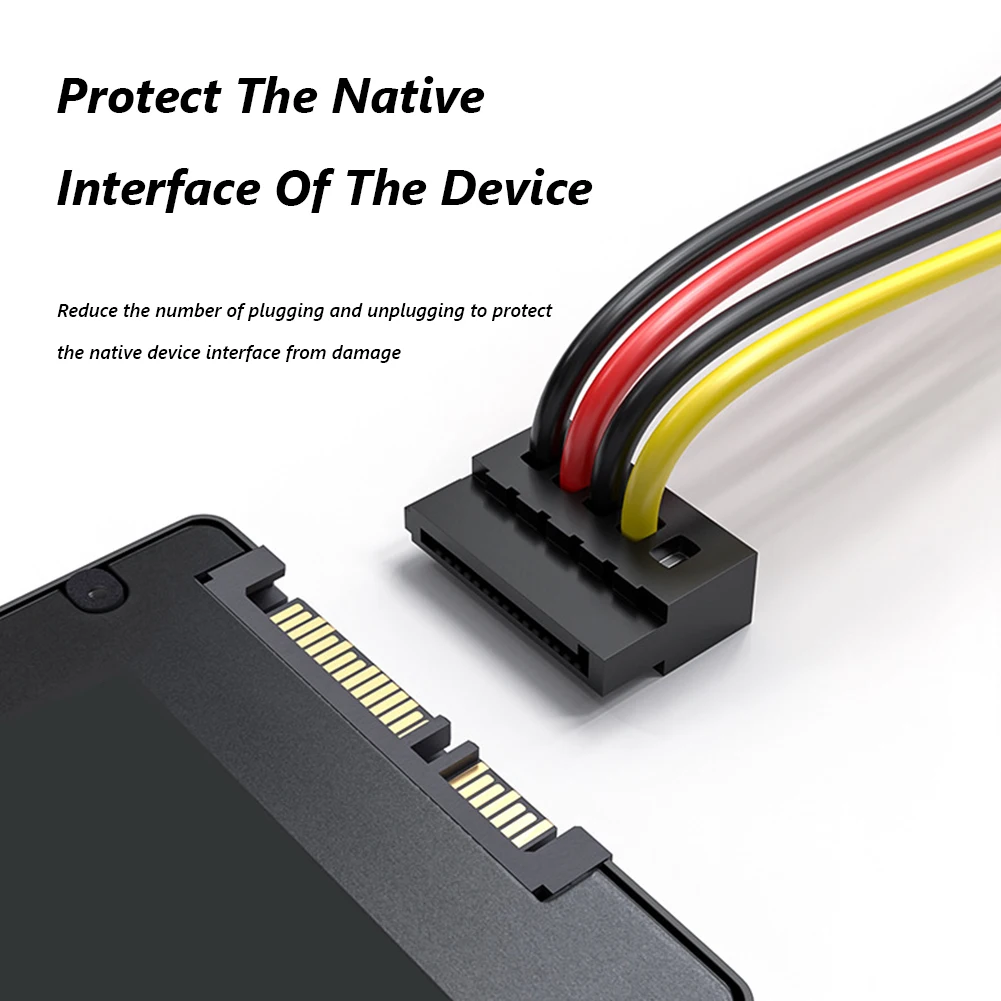 SATA 3.5/2.5 inch 1 to 5 SATA Hard Drive Power Supply Splitter Cable Cord 18AWG SATA Power Cable Server DIY Splitter Cord