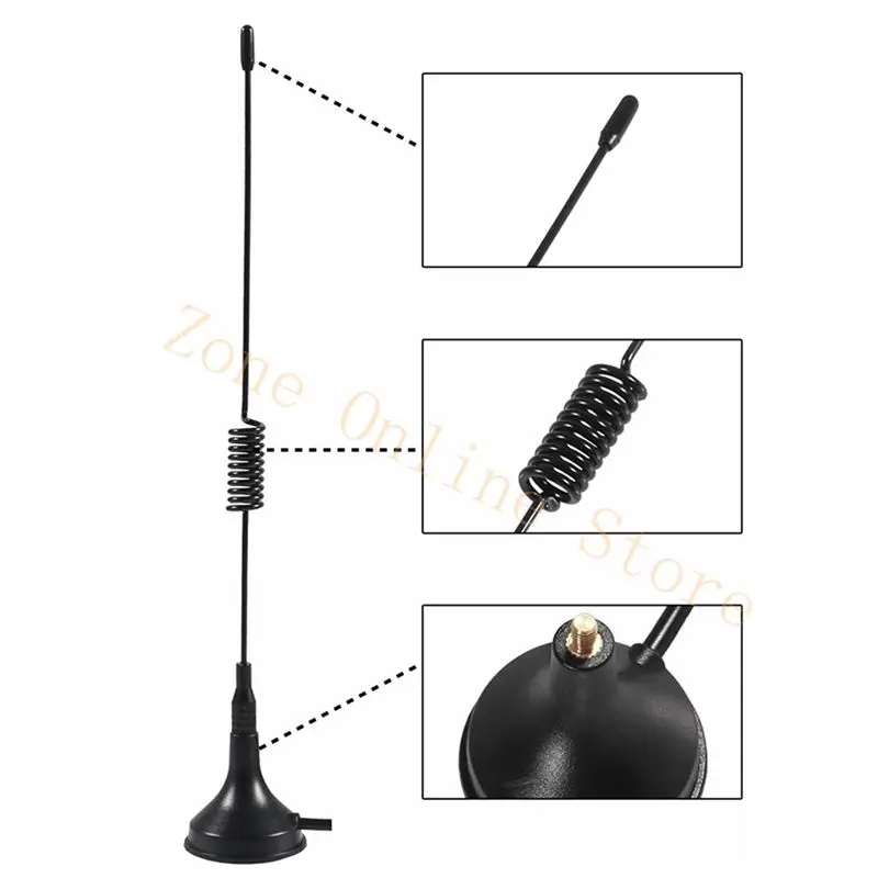 Receiver Antenna FM Stereo Antenna Magnetic Base 75 Ohm Male FM Antenna Kit For Stereo Receiver Table Top Radio Receiver