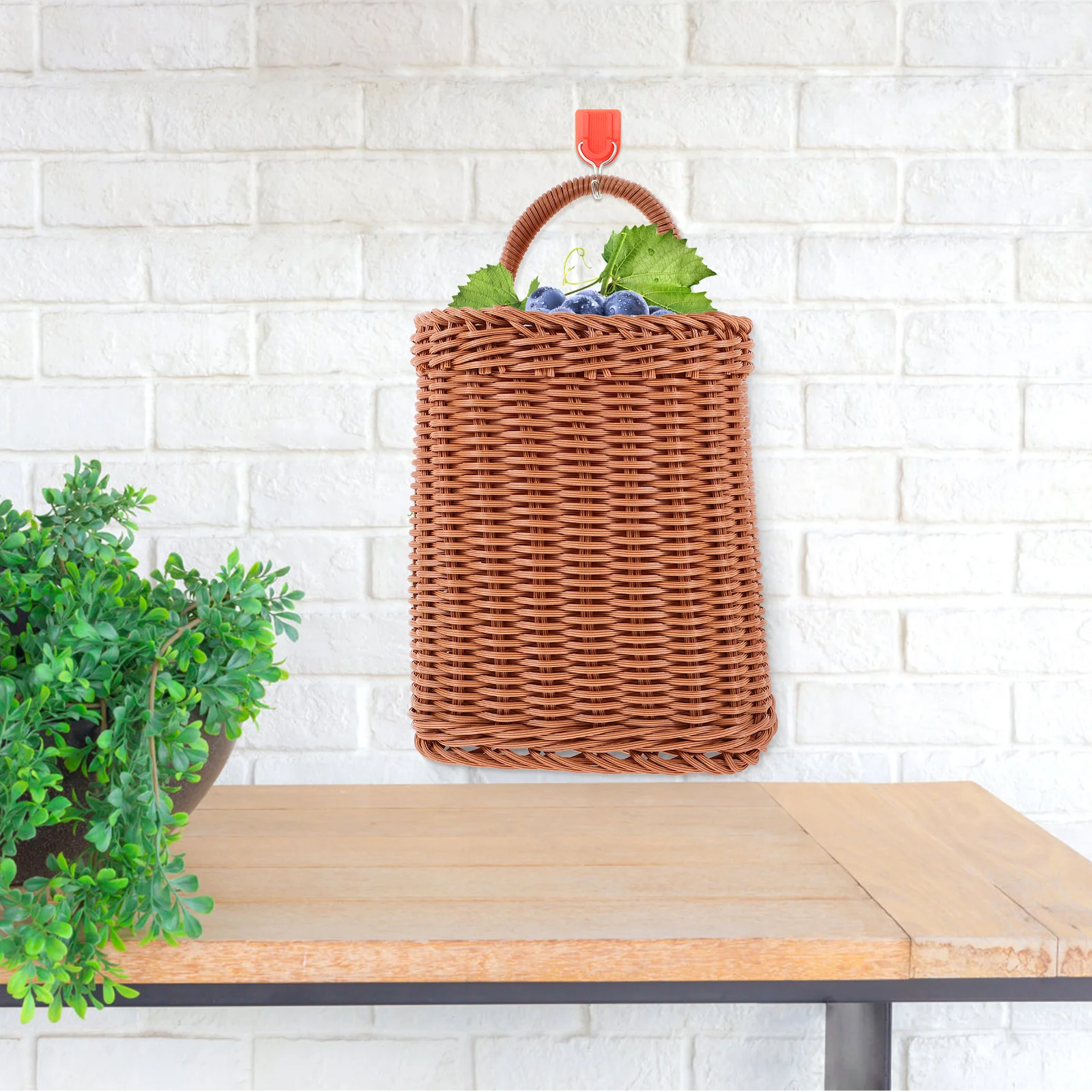 

Hamper Wall Hanging Storage Basket Fruit for Kitchen Woven Vegetable Baskets Weave Potato