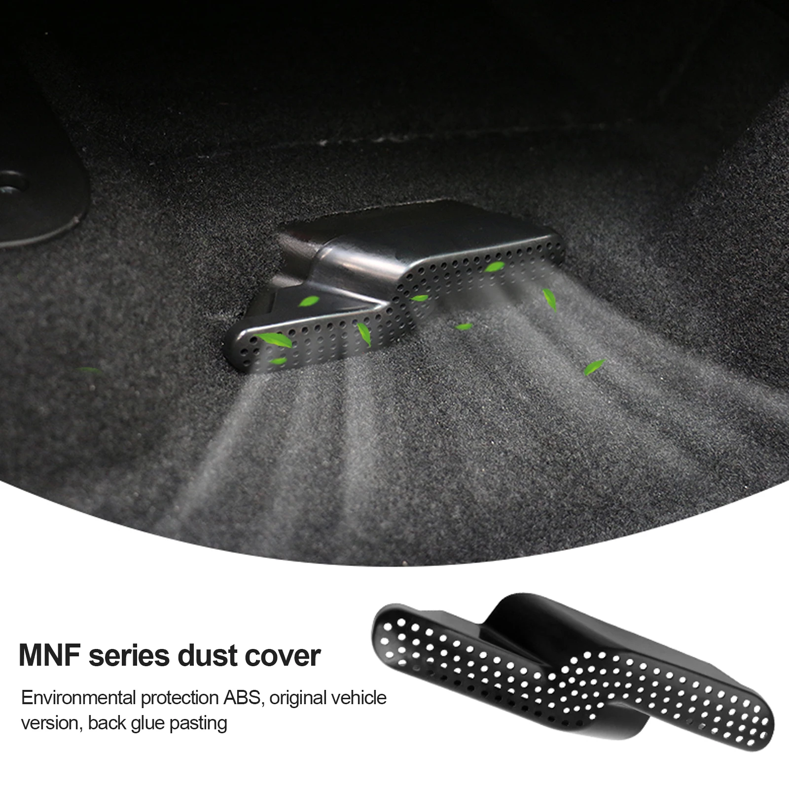 

2Pcs ABS Car Rear Seat Floor Air Conditioner Duct Vent Outlet Grille Trim Cover Sticker For BMW X1 F48 2018-21 Car Accessories