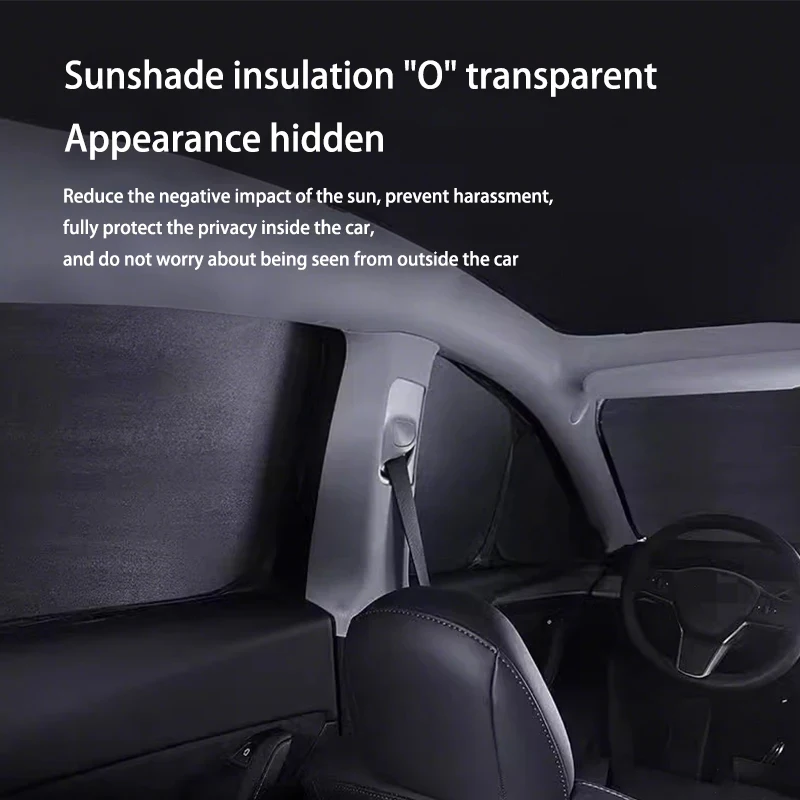 For Tesla Model Y Juniper 2025 Launch Sun Shade Front Rear Side Window Windshield Sun Visor Outdoor Camping Accessories