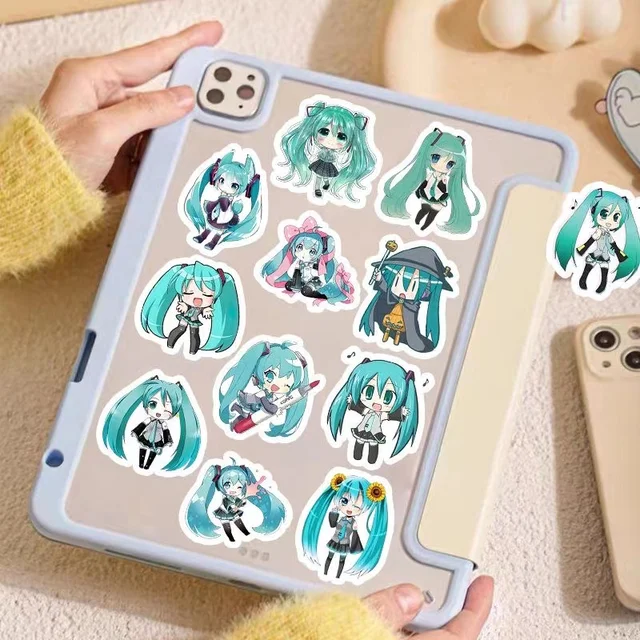 65PCS Hatsune Miku Kawaii Stickers Anime Cartoon Cute Virtual Singer  Stickers Fufu Stickers DIY Luggage Phone Scrapbook Gifts - AliExpress