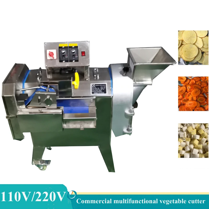 

Electric Vegetable Cutting Machine Commercial Vegetable Slicer Shredder Dicer Chopper Cube Cutter Leaf