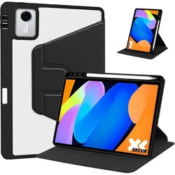 Lenovo Idea Tab 11 Durable 360° Rotating Acrylic Tablet Case with Pen Holder for Xiaoxin Pad 11 2025 (Black)