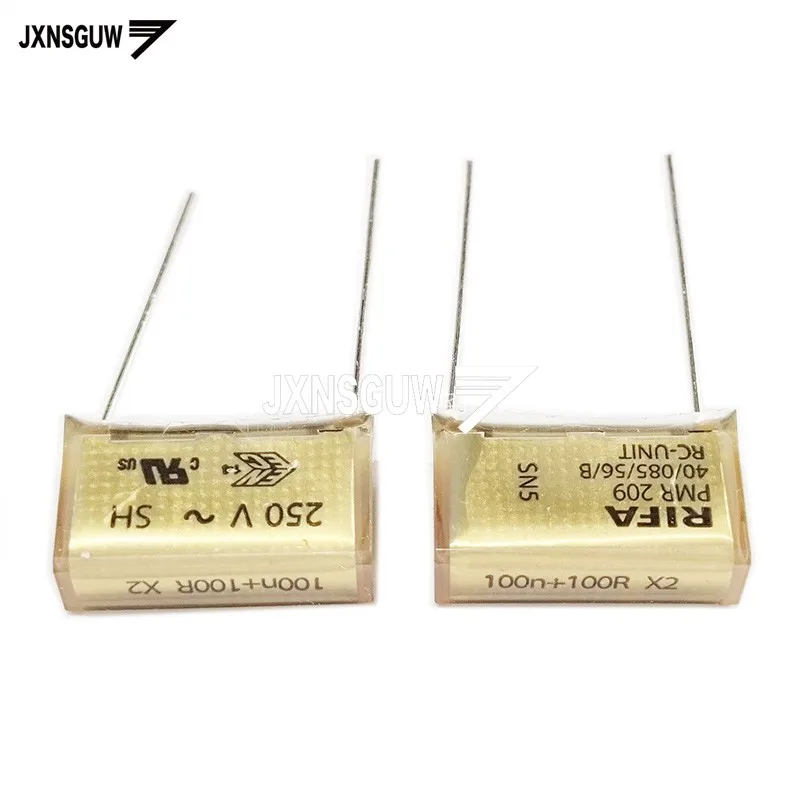 10pcs-kemet-rifa-pmr209mc6100m100r30-100nf-100r-250vac-p20mm-snubber-film-capacitors-pmr209-100n-100r-x2-01uf-250v100nf