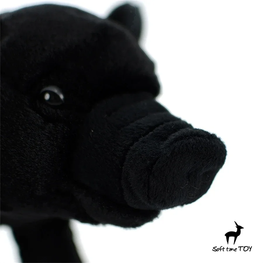 Black Pig High Fidelity Anime Cute Plushie Hog Plush Toys Lifelike Animals Simulation Stuffed Doll Kawai Toy Gifts For Kids 5
