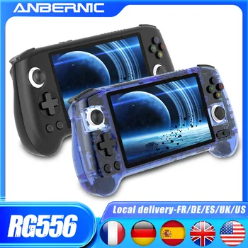 ANBERNIC RG556 Retro Handheld Game Console 64bit Android 13 System Unisoc T820 5.48-inch AMOLED Screen Hall Joystick Game Player 1