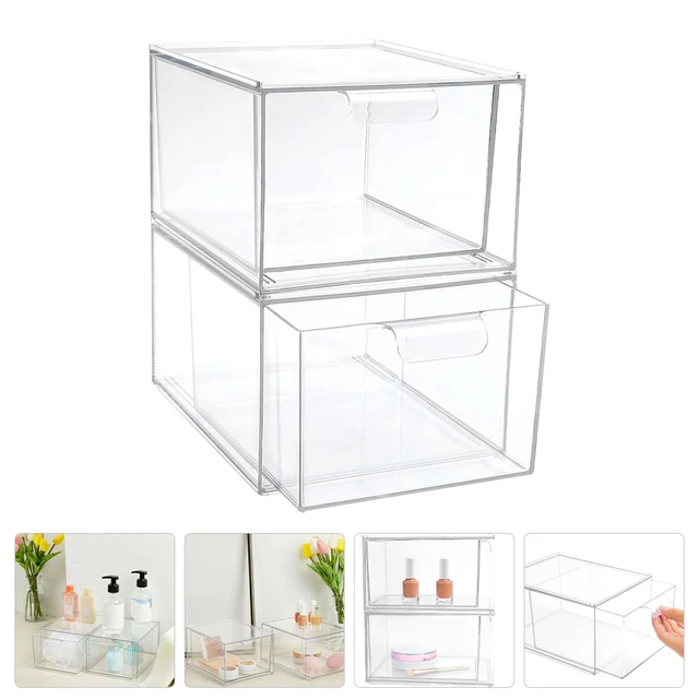 4 Layers Glasses Organizer Cosmetic Storage Box Acrylic Pen Holder  Multifunctional Transparent Drawer Storage Box Stackable - AliExpress