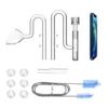 10/13/17mm Aquarium Filter Pipes Clear Mini Glass Lily Pipe Surface Skimmer Inflow Outflow For Mini Nano Tank Filter System Set 1