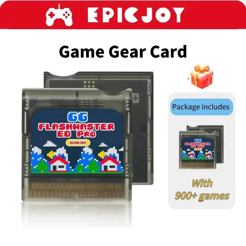 EPICJOY 2025 New Upgrade Game Gear Cartridge FlashMaster Cart  With 8GB TF Card With 1200+ Games For Sega Game Gear GG Console
