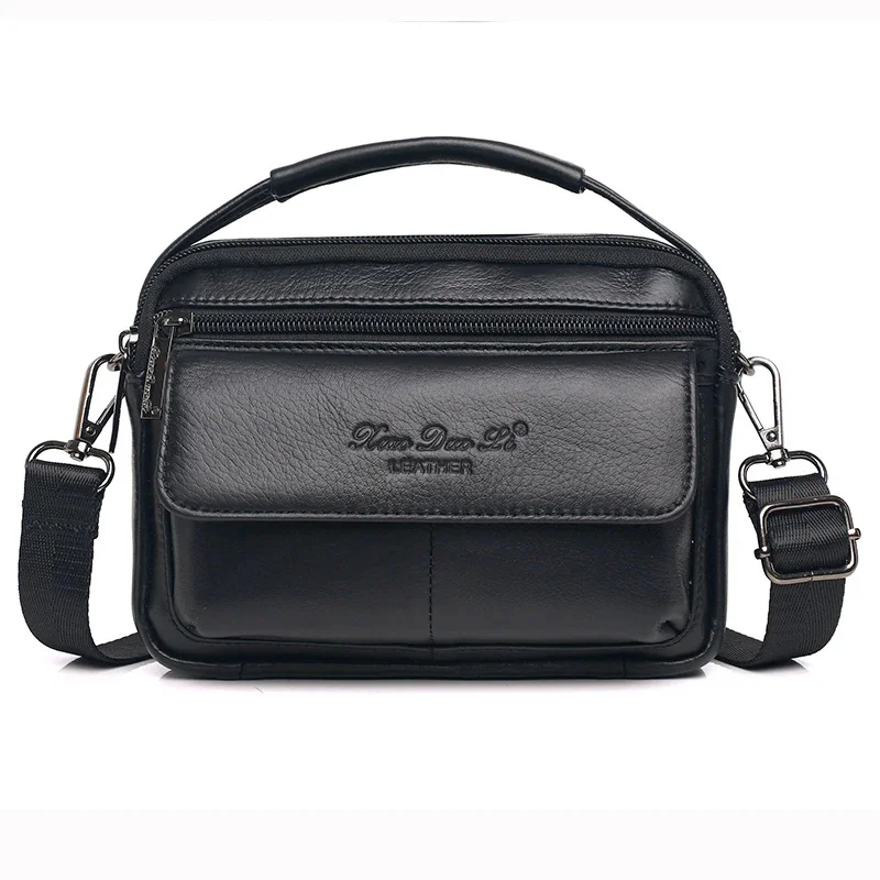 

Men Waist Pack Belt Messenger Bag Multi-Function Business Handbag Genuine Leather Bum Fanny Small Tote Cross Body Shoulder Bags