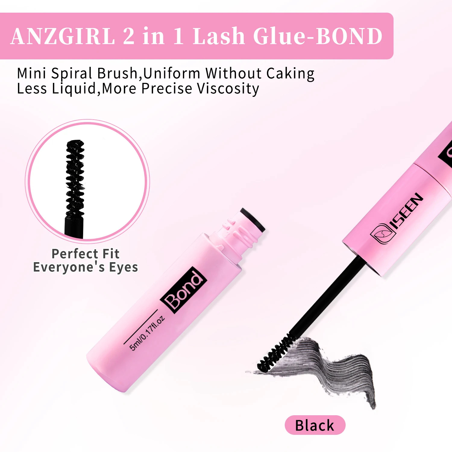 Lash Bond And Seal 10ml DIY Lash Extension And Lash Glue Remover 5ml Kit Long Lasting with Tweezers Eyelash curler Makeup Tool 4