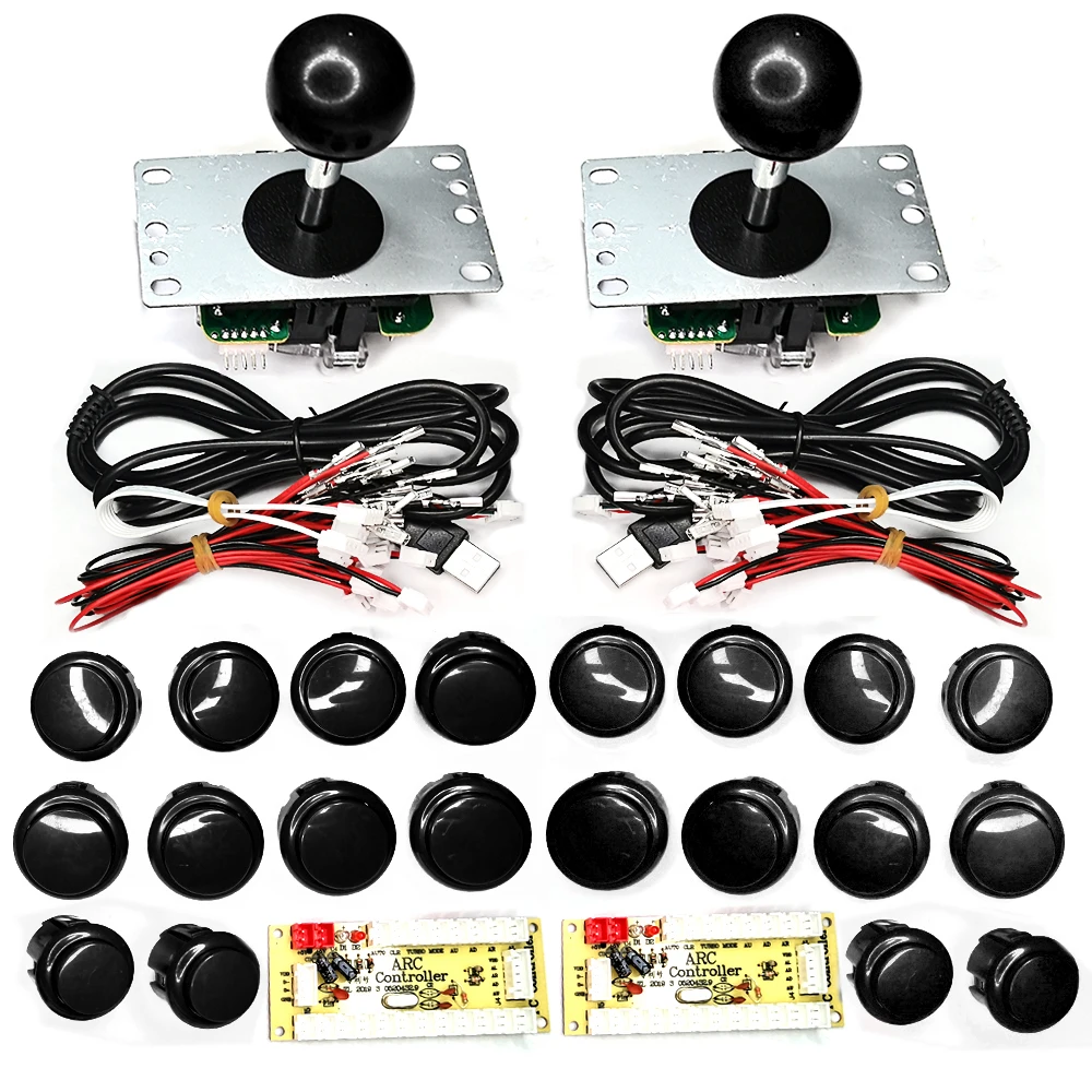 Box Arcade Machine Games Button Joystick Controller Arc Zero Delay Usb Board Pc Fai Da Te Raspberry Pi 2 Giocatori Set Copy Sanwa