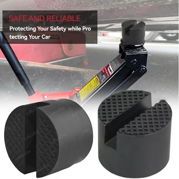 Supporto universale per martinetto per sollevamento auto, supporto per cuscinetti in gomma, protezione per telaio, ruota, carrello con intaglio, telaio per pavimento, adattatore per binario, strumenti di riparazione