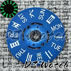 Luminous Green/Blue Date Wheel Dial for Automatic Movement Watches (03)
