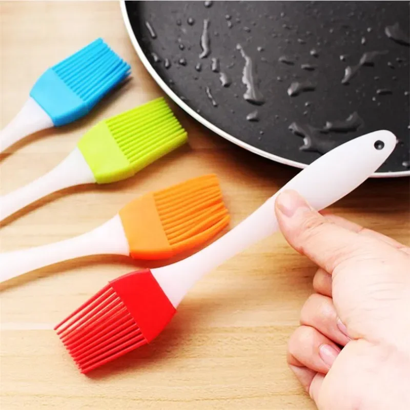 Silicone Oil Brushes Baking Bakeware Bread Cook Brushes Pastry BBQ Basting Brush Seasoning Oil Kitchen Tools 4Pcs