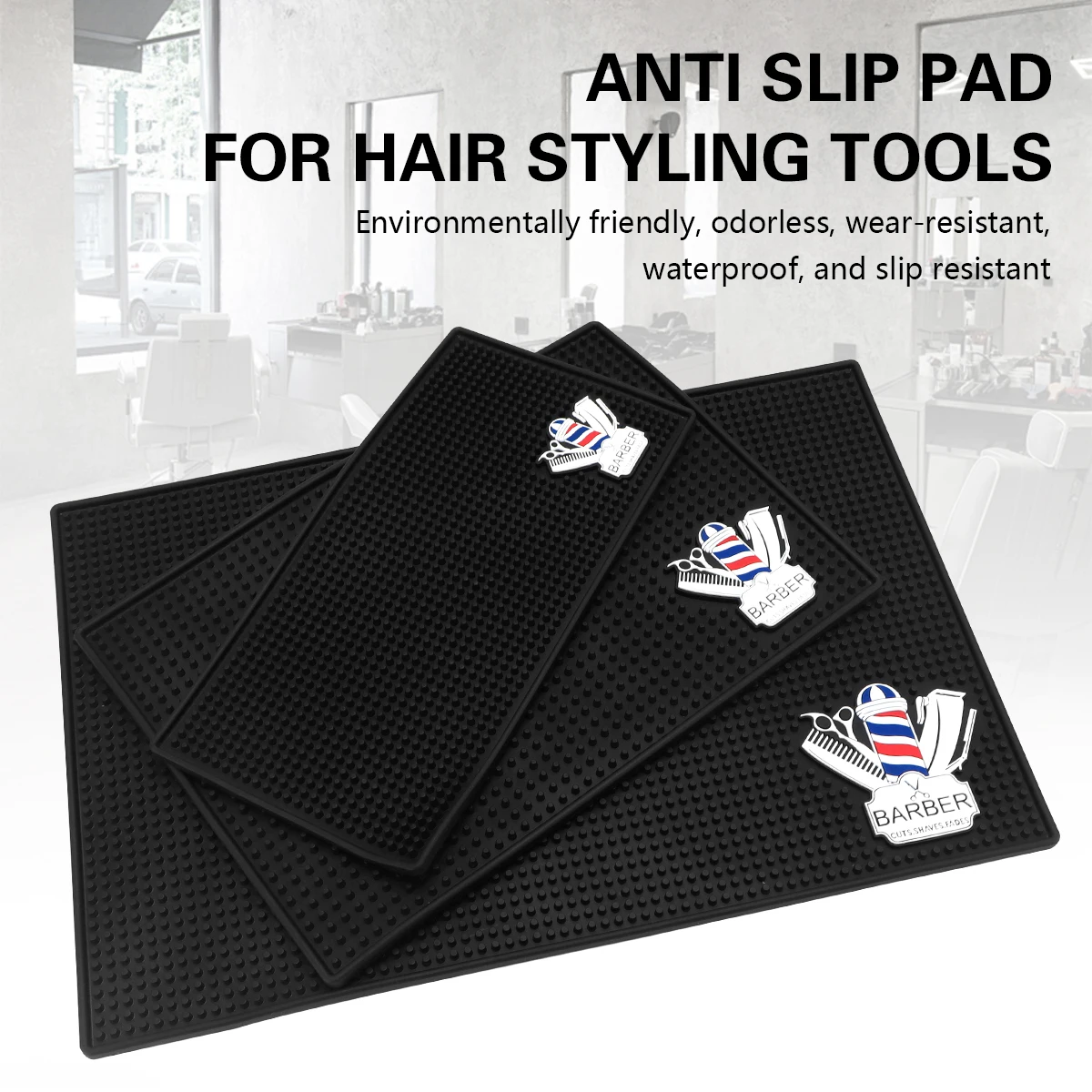 Barber Non-slip Station Mat Cushion Pad Hairdress Tool Clippers Scissors Comb Trimmers Brushes Storage Organizer Salon 9pcs fuel filter kit for trimmers lawn mowers secateurs fuel hose gaskets keep engine running normally garden power tool parts