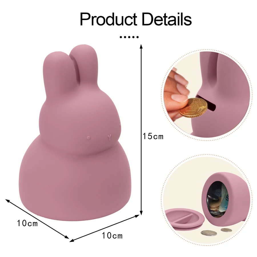 Cute Cartoon Animal Silicone Piggy Bank Money Coin For Attracting Money Jar Coins Money Box Savings Box Coins Baby Toy 6