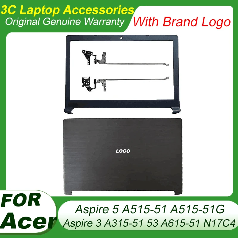 Acer Aspire 5 A515-51 A515-51G LCD Back Cover – Gray, 15.6 Inch (Open Box) 60.GP4N2.002