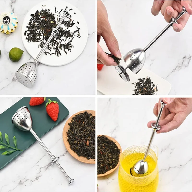 304 Stainless Steel Tea Filter Hanging Pipe Type Tea Leak Accessories Multi-Purpose Filter Kitchen Gadget