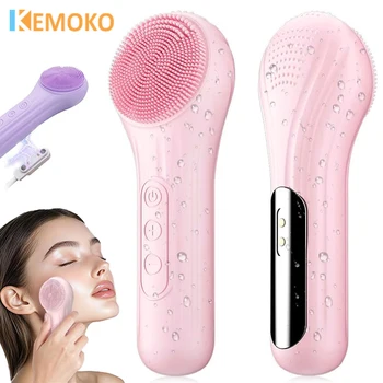 Electric Facial Cleansing Brush Sonic Silicone Cleansing Brush Face Cleaner Deep Pore Skin Massager Face Facial Brush Device 1