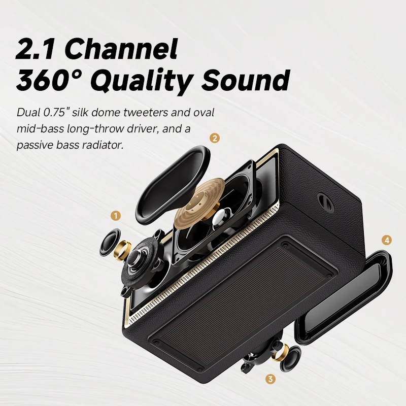 Edifier ES60 Portable Bluetooth Speaker Mini Sound Box Wireless Sound Bar 36W RMS Outdoor IP66 Waterproof Long Battery Life 2