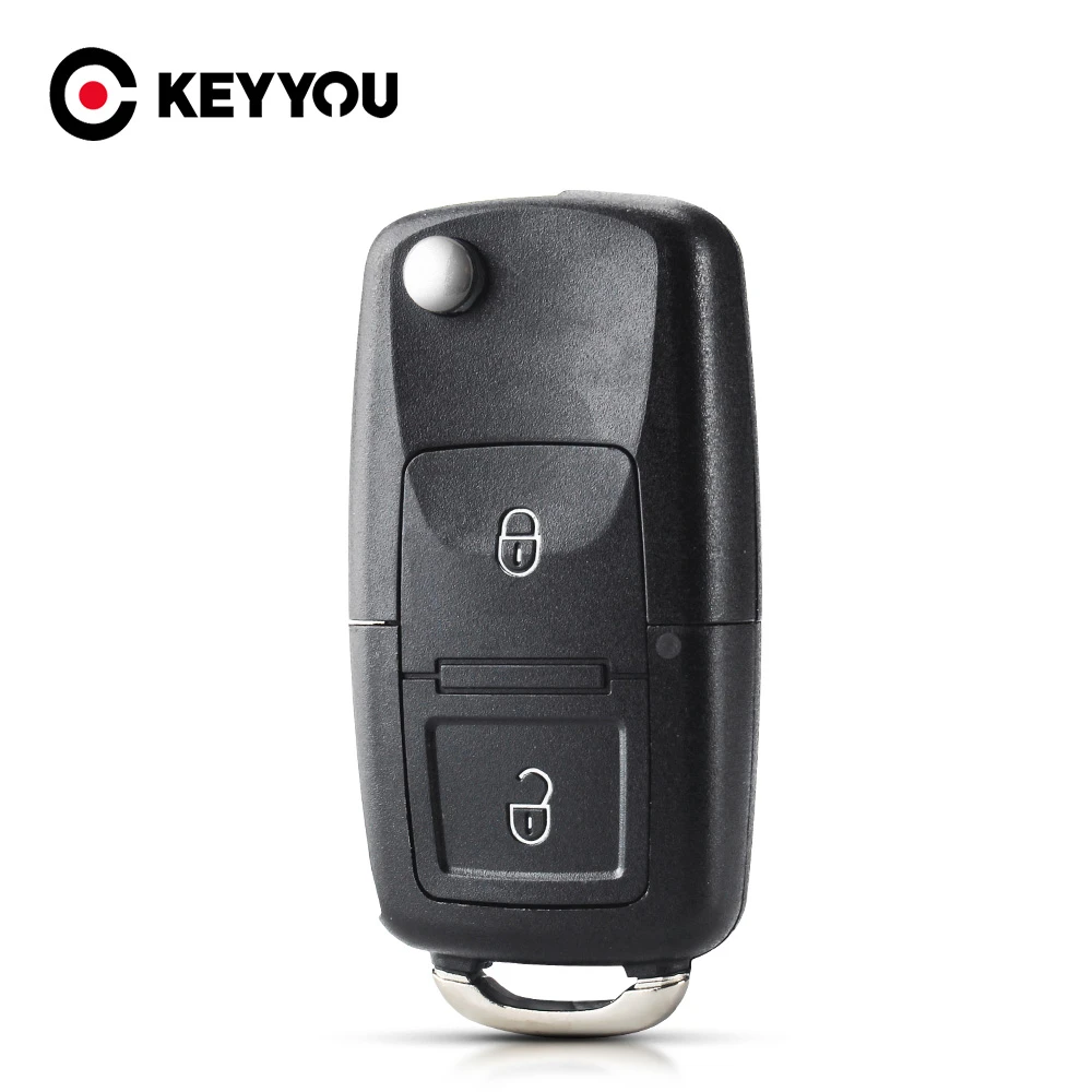 KEYYOU 2 Buttons Remote Flip Folding Car Key Shell for VW Volkswagen MK4 Bora Golf 4 5 6 Passat Polo Bora Touran spark plugs and wires