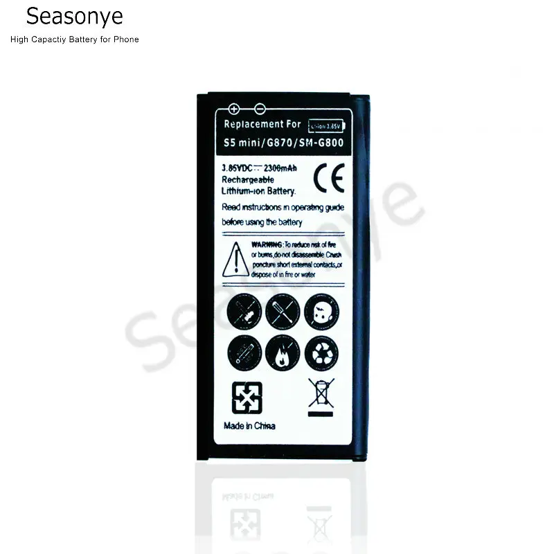 Unarmed Adaptive Wardian case Seasonye 10pcs/lot 2300mAh EB BG800BBE 3.85VDC Replacement Battery For  Samsung Galaxy SV Mini S5 mini G870 SM G800F G800| | - AliExpress