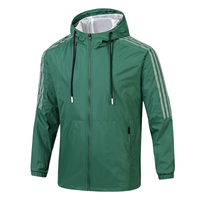 Waterproof Windbreaker Jacket Men's Couple Hooded Jacket Spring Thin Breathable Fluorescent Men's and Women's Style