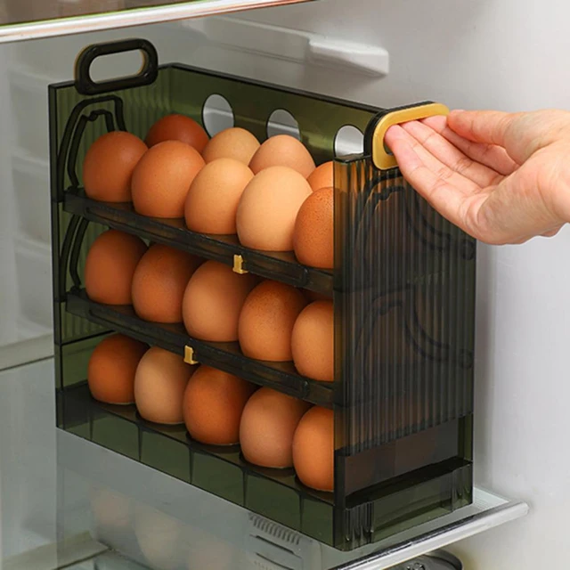 Mdesign Plastic Egg Storage Tray Holder For Refrigerator, 12 Eggs, 2 Pack,  Clear : Target