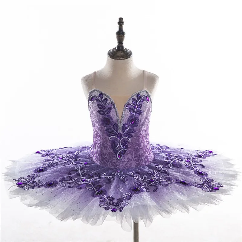 

New Coming High Quality 7 Layers Performance Wear Ombre Kids Girls Purple Ballet Tutu