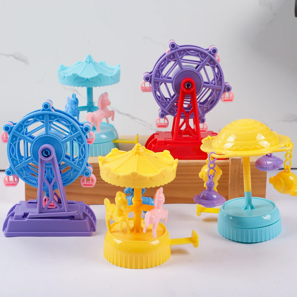 3Pcs Mini Plastic Ferris Wheel Carousel Toys for Kids Birthday Party Favors Baby Shower Christmas Halloween Thanksgiving Gifts