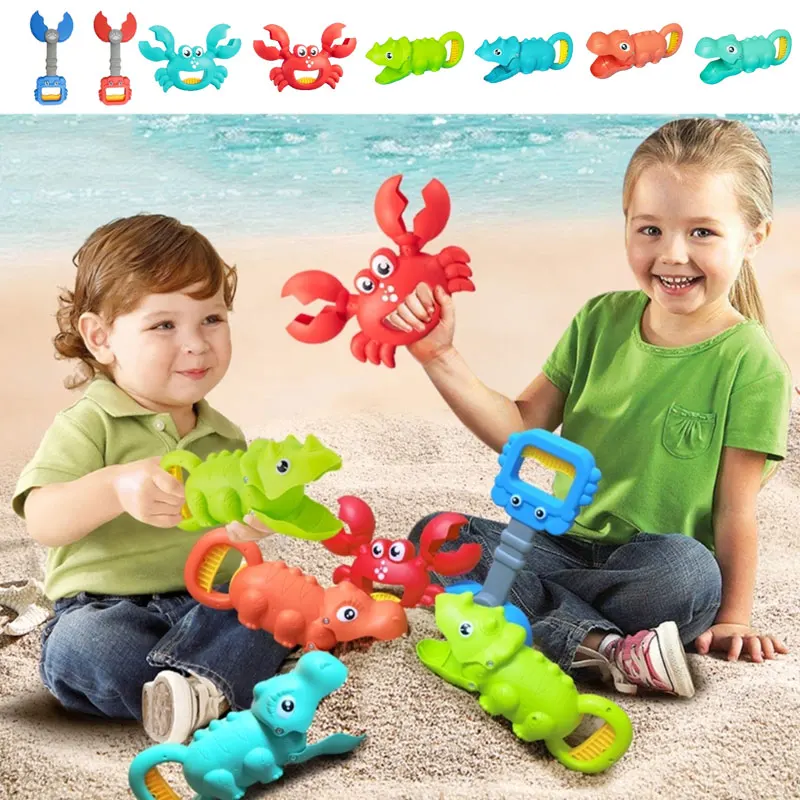 

8 Styles Kids Fun Sandbox Toys Cartoon Dinosaur Crab Shape Digging Sand Tool Shovel Children Toy Infants Beach Game Snow Catcher